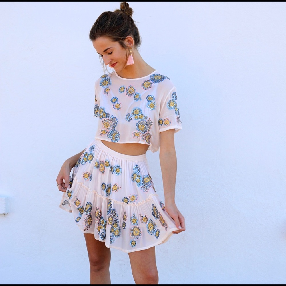 Cleobella Elaine Skirt, Champagne